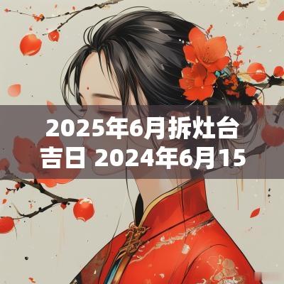 2025年6月拆灶台吉日 2025年6月15拆灶台和安灶台好吗