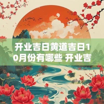 开业吉日黄道吉日10月份有哪些 开业吉日10月份的黄道吉日