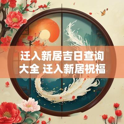 迁入新居吉日查询大全 迁入新居祝福语