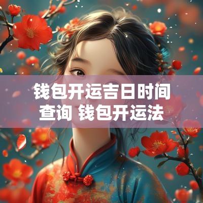 钱包开运吉日时间查询 钱包开运法