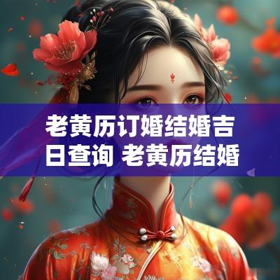 老黄历订婚结婚吉日查询 老黄历结婚吉日查询