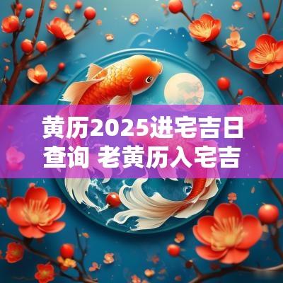 黄历2025进宅吉日查询 老黄历入宅吉日查询