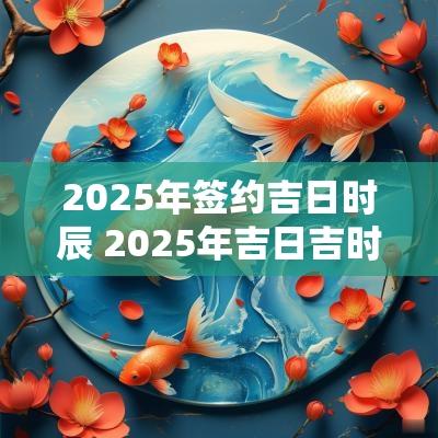 2025年签约吉日时辰 2025年吉日吉时黄道吉日