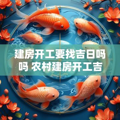 建房开工要找吉日吗吗 农村建房开工吉日