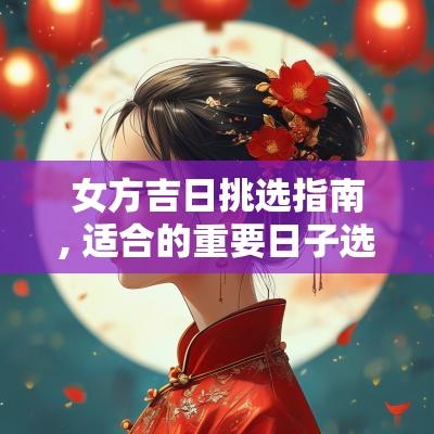 女方吉日挑选指南, 适合的重要日子选择