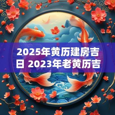 2025年黄历建房吉日 2025年老黄历吉日吉时查询建房