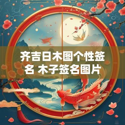 齐吉日木图个性签名 木子签名图片