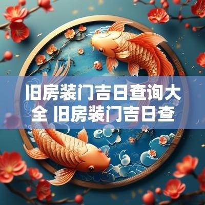 旧房装门吉日查询大全 旧房装门吉日查询大全表