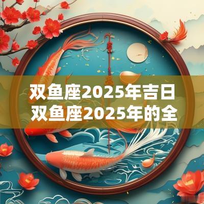 双鱼座2025年吉日 双鱼座2025年的全年运势