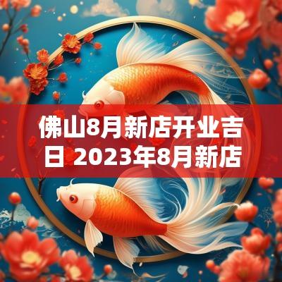 佛山8月新店开业吉日 2025年8月新店开业黄道吉日查询