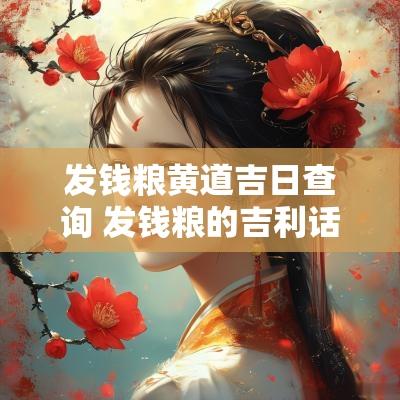 发钱粮黄道吉日查询 发钱粮的吉利话