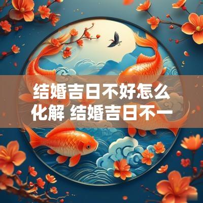 结婚吉日不好怎么化解 结婚吉日不一样
