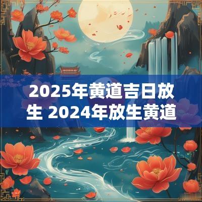 2025年黄道吉日放生 2025年放生黄道吉日