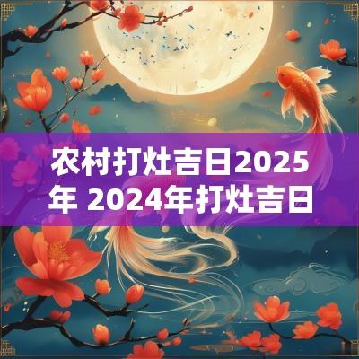 农村打灶吉日2025年 2025年打灶吉日