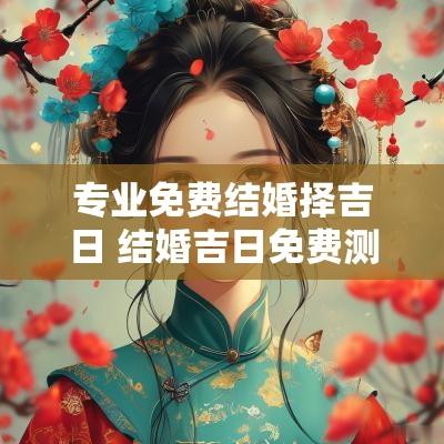 专业免费结婚择吉日 结婚吉日免费测算