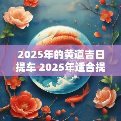 2025年的黄道吉日提车 2025年适合提车吉日