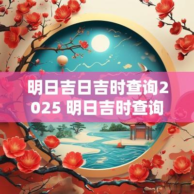 明日吉日吉时查询2025 明日吉时查询