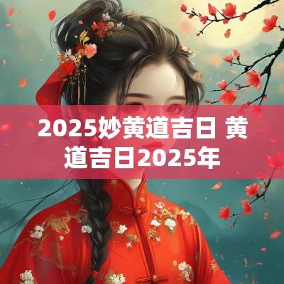 2025妙黄道吉日 黄道吉日2025年