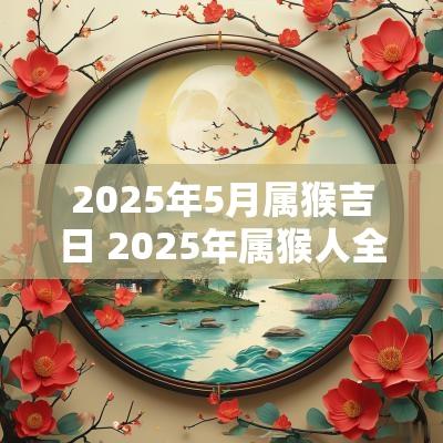 2025年5月属猴吉日 2025年属猴人全年运势及运程