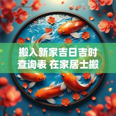 搬入新家吉日吉时查询表 在家居士搬新家要不要选吉日吉时