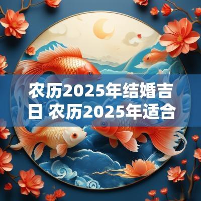 农历2025年结婚吉日 农历2025年适合结婚的良辰吉日