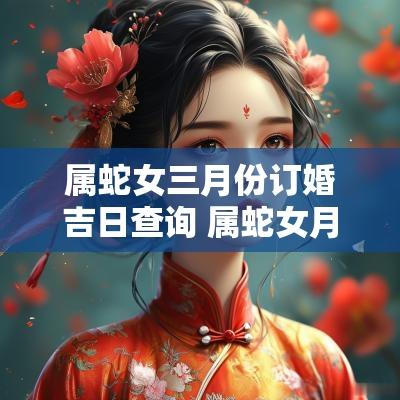 属蛇女三月份订婚吉日查询 属蛇女月份婚配