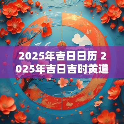 2025年吉日日历 2025年吉日吉时黄道吉日