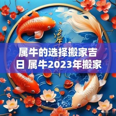 属牛的选择搬家吉日 属牛2025年搬家吉日有哪些 属牛的选择搬家吉日 属牛2025年搬家吉日有哪些