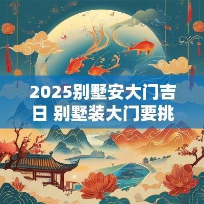 2025别墅安大门吉日 别墅装大门要挑日子吗