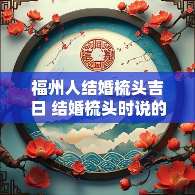福州人结婚梳头吉日 结婚梳头时说的吉利话