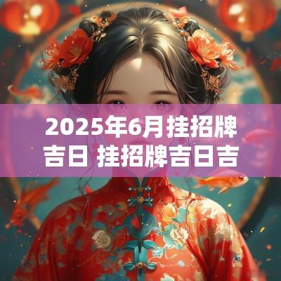 2025年6月挂招牌吉日 挂招牌吉日吉时2025
