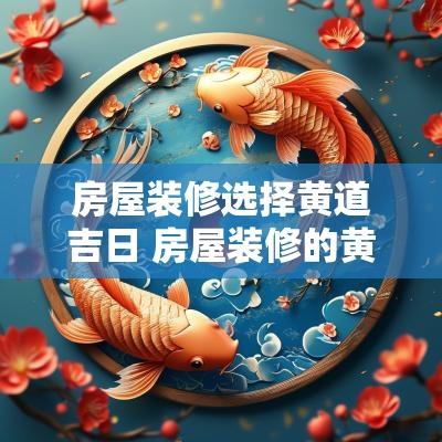 房屋装修选择黄道吉日 房屋装修的黄道吉日