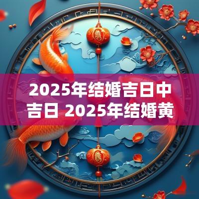 2025年结婚吉日中吉日 2025年结婚黄道吉日有哪几天