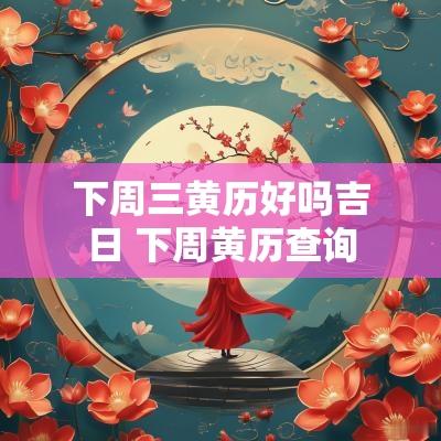 下周三黄历好吗吉日 下周黄历查询
