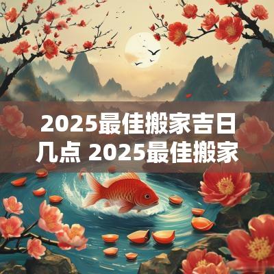 2025最佳搬家吉日几点 2025最佳搬家吉日几点搬家好