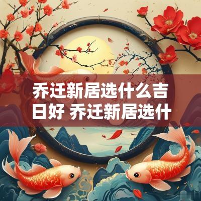乔迁新居选什么吉日好 乔迁新居选什么日子最好
