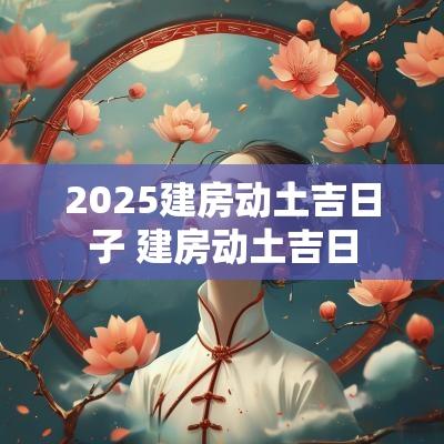 2025建房动土吉日子 建房动土吉日