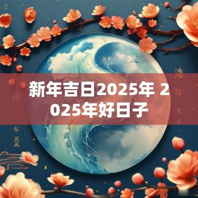 新年吉日2025年 2025年好日子