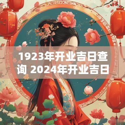 1923年开业吉日查询 2025年开业吉日查询