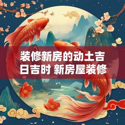 装修新房的动土吉日吉时 新房屋装修动土注意事项