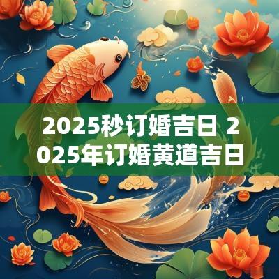 2025秒订婚吉日 2025年订婚黄道吉日生辰八字
