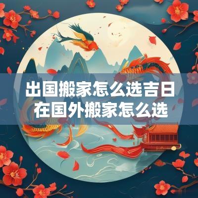 出国搬家怎么选吉日 在国外搬家怎么选日子