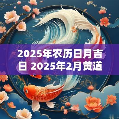 2025年农历日月吉日 2025年2月黄道吉日查询