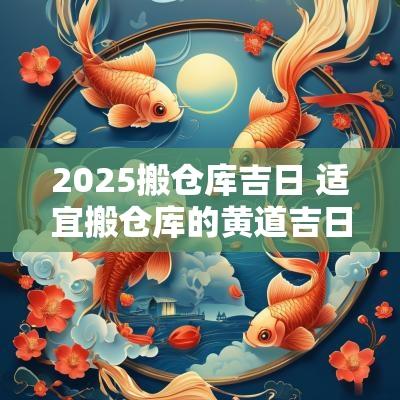 2025搬仓库吉日 适宜搬仓库的黄道吉日2025