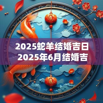 2025蛇羊结婚吉日 2025年6月结婚吉日
