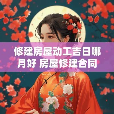 修建房屋动工吉日哪月好 房屋修建合同书
