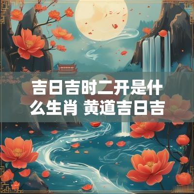 吉日吉时二开是什么生肖 黄道吉日吉时查询2025年