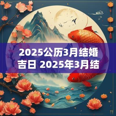 2025公历3月结婚吉日 2025年3月结婚黄道吉日是哪几天