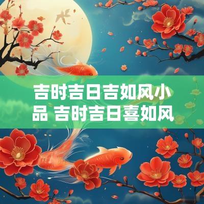 吉时吉日吉如风小品 吉时吉日喜如风顺口溜完整版