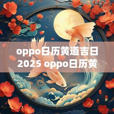 oppo日历黄道吉日2025 oppo日历黄道吉日怎么设置